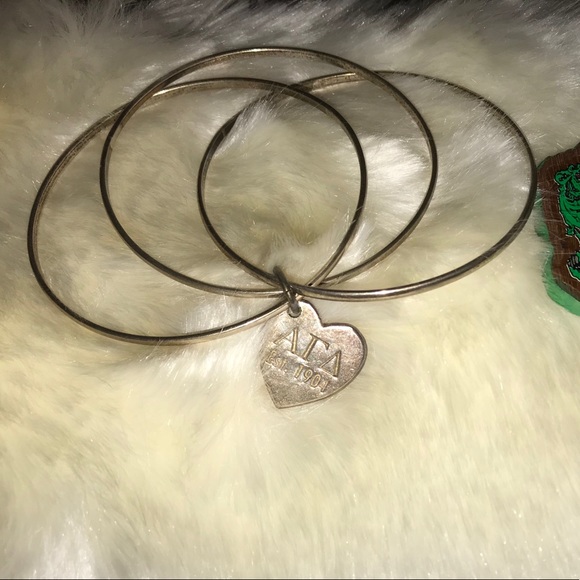 Alpha Gamma Delta 3 Bangle Bracelet - Picture 2 of 2